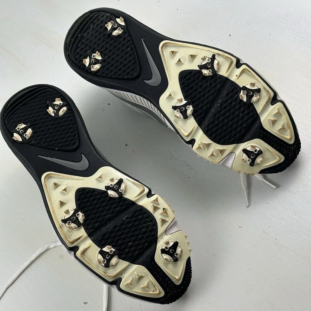 Nike Lunar Command Golf Shoes Men 12 White Obsidian Flywire Lunarlon 704427-102